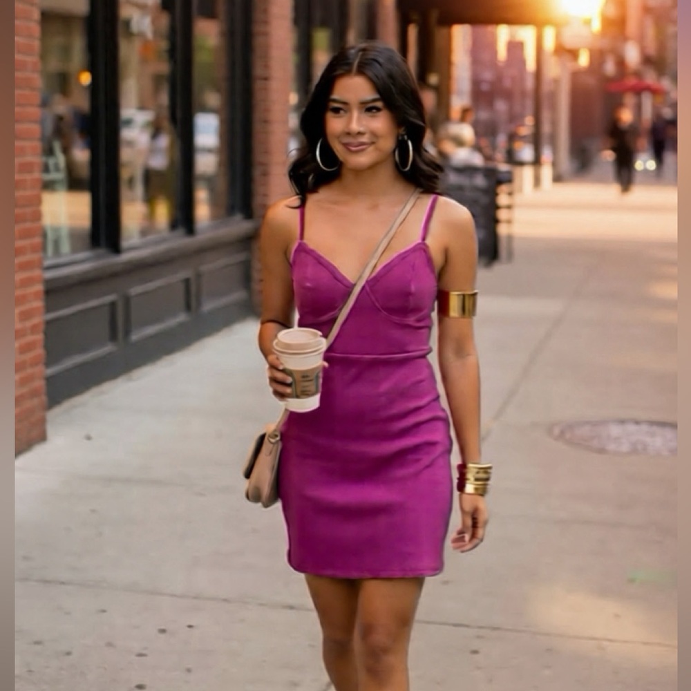 NWT Wild Fable Fuchsia Ribbed Dress